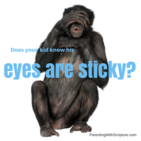 Does your kid know his eyes are sticky_
